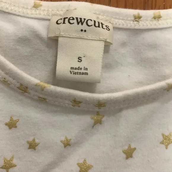 Girls Crewcuts 2 Piece Long Sleeve Outfit Size Small White With Gold Stars EUC - Picture 4 of 7